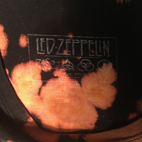 Led Zeppelin Band Bleached cropped t-shirt - Picture 4 of 4